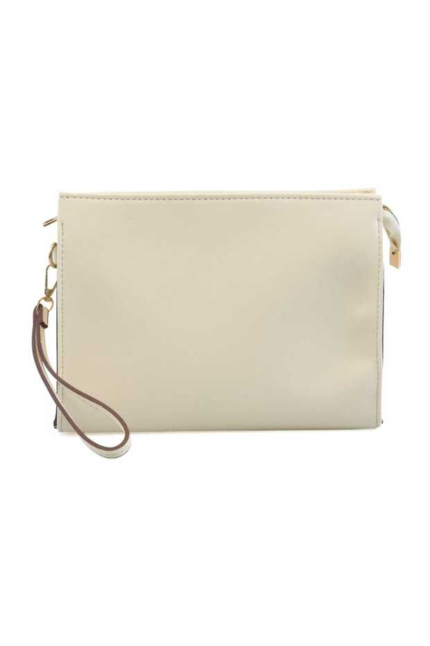 Women's Plain Pattern Clutch Handbag Stylish and Everyday Use Portfolio Bag