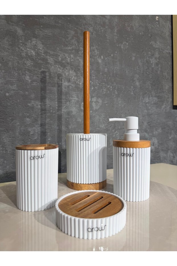Arow Elina 4 Piece White Bathroom Set