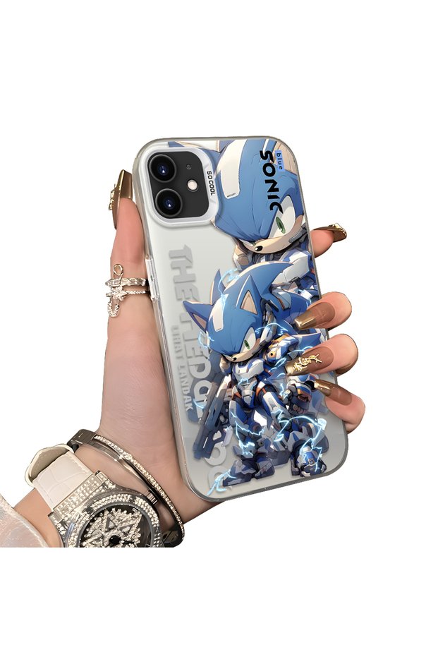 iPhone 12/12 Pro Compatible Hard Acrylic Back Silicone Edge Lens Protection Case