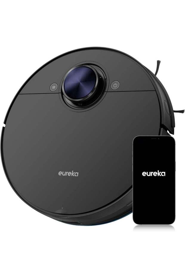 NER710 Robot Vacuum and Mop, 7 Weeks Self-Emptying, 8000Pa Suction, Dual Anti-Tangle System, for Pet Hair & Carpet, 5th-Gen LDS, Work with App, Black