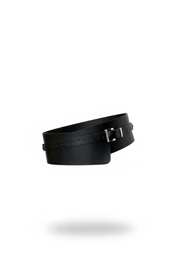Wide Leather Corset Waist Belt