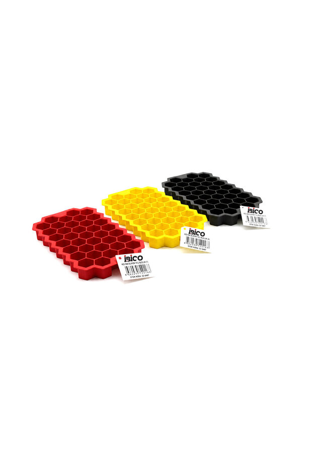 Mini Honeycomb Ice Mold - 38 Compartments - Silicone - Colorful