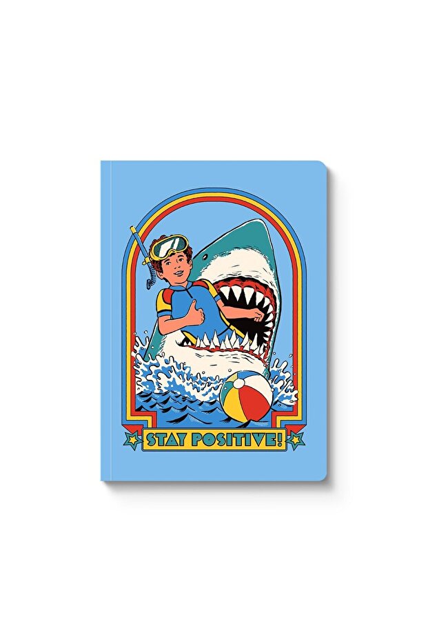 Steven Rhodes Design A5 128 Pages Soft Cover Lined Notebook Stay Positive 9502