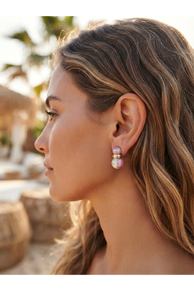Aurora Pearl Double-Sided Earrings