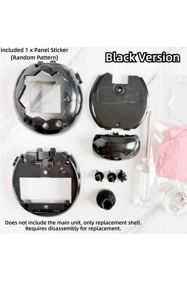 Black Colorful Shell Replacement Premium Hard Shell Crystal Replacement Case Parts Transparent for T
