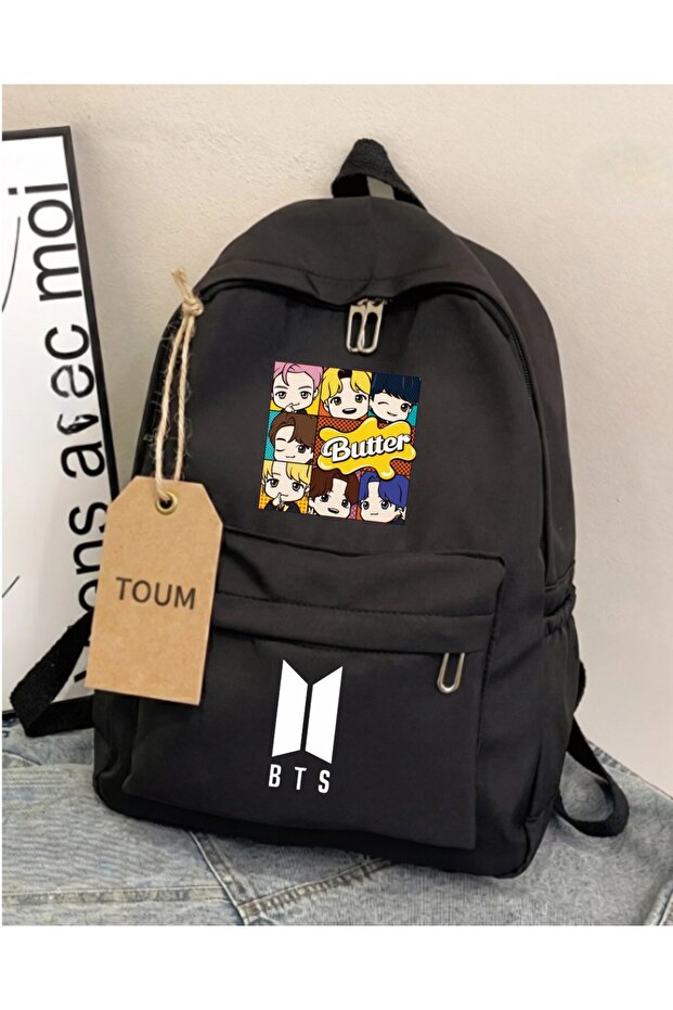 حقيبة ظهر مدرسية مطبوعة بتصميم K-POP BTS، حقيبة مدرسية، حقيبة ظهر للدروس