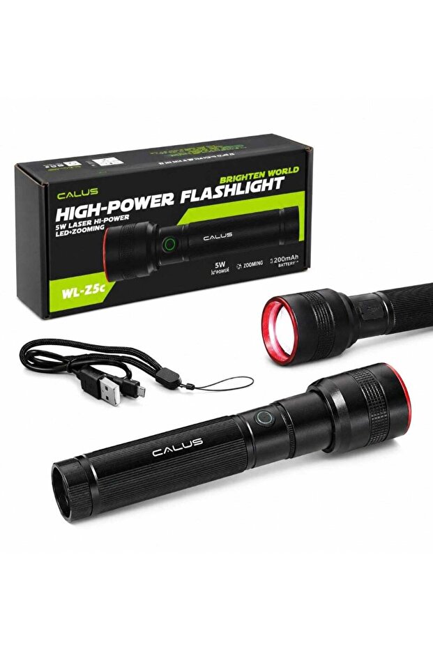 WL-Z5 Premium Rechargeable High Power Flashlight with USB Type-C