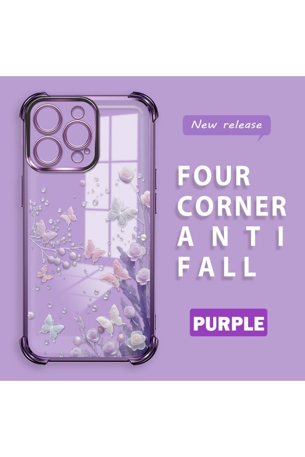 iPhone 15 Pro Max Compatible Transparent Back Four-Corner Reinforced Impact Protection Silicone Case