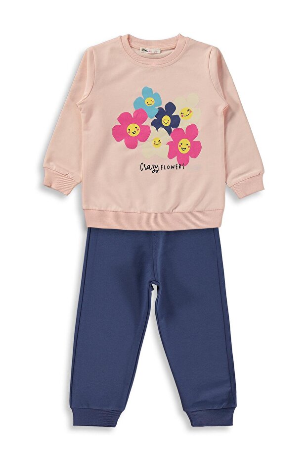 2-5 Years Old Tracksuit Set - Powder