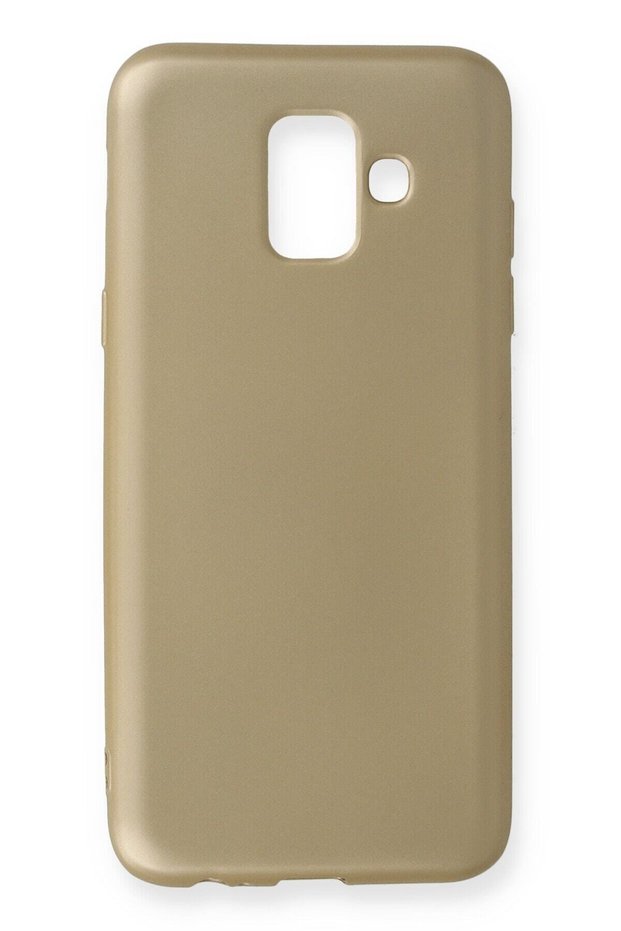 Compatible Case For Samsung Galaxy A6 2018 Soft Soft Color Flexible Premium Rubber Silicone - Gold