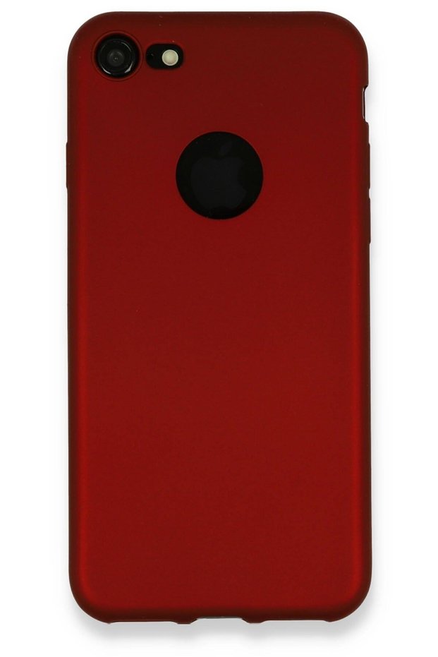 Compatible Case for iPhone 7 Yumauşk Colorful Flexible Premium Rubber Silicone - Claret Red