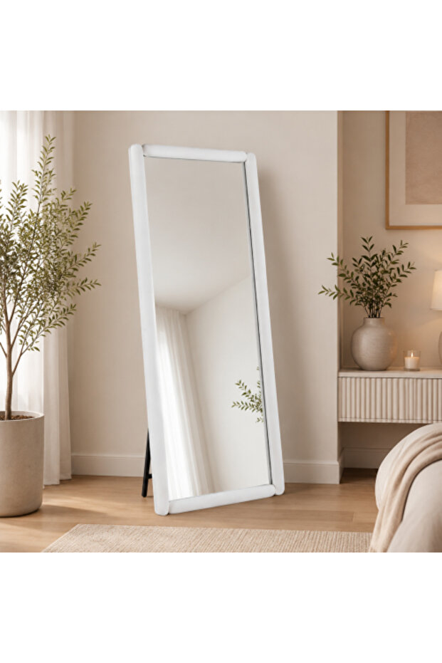 Stand mirror with white frame - size 180 x 70 cm