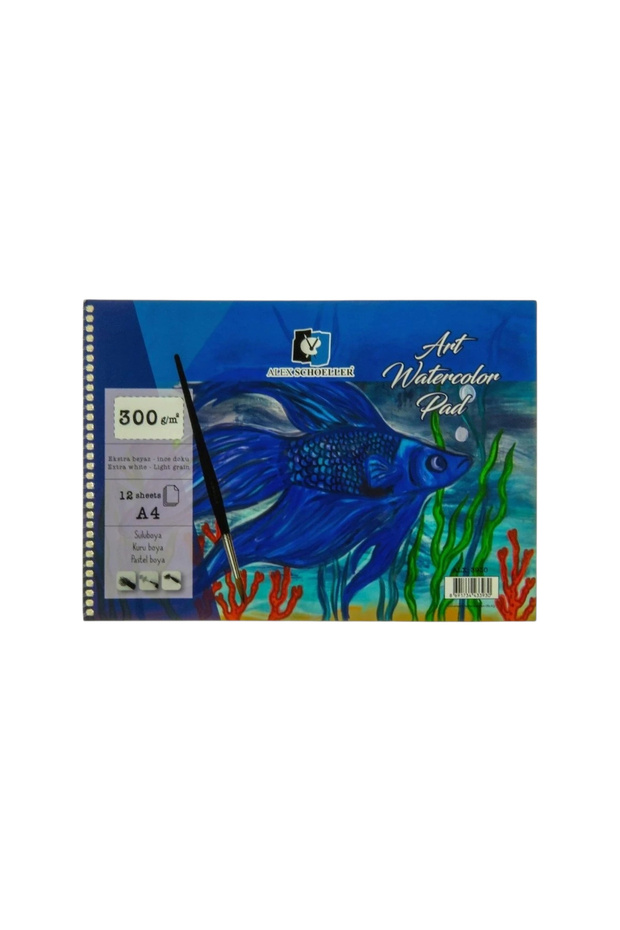 Alex Art Watercolor Notebook A4 300 Grams 12 Sheets (Alx-3930)