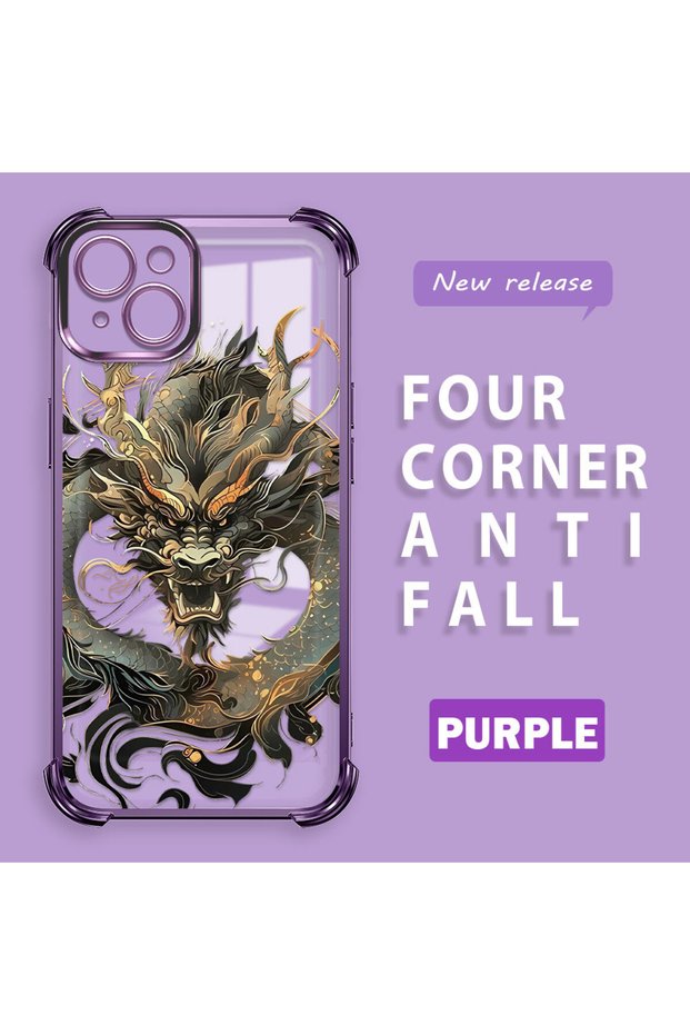 iPhone 14 Plus Compatible Transparent Back Four Corners Reinforced Impact Protection Silicone Case
