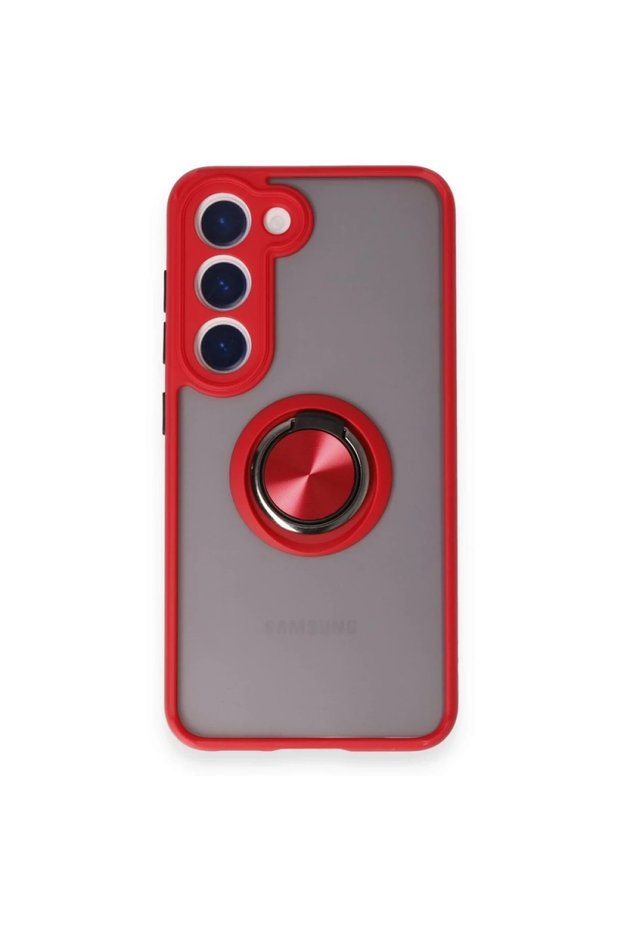 Aconcept Galaxy S24 Fe Case Montreal Silicone Cover with Ring (121404) - Red