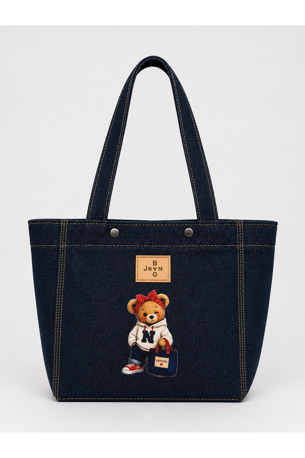 Denim Story Tote Bag