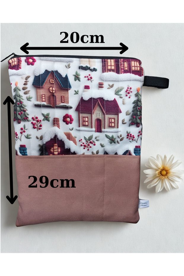 Home Zippered, Waterproof Lined, Fiber-Protected Book Cover (Cozy Home)