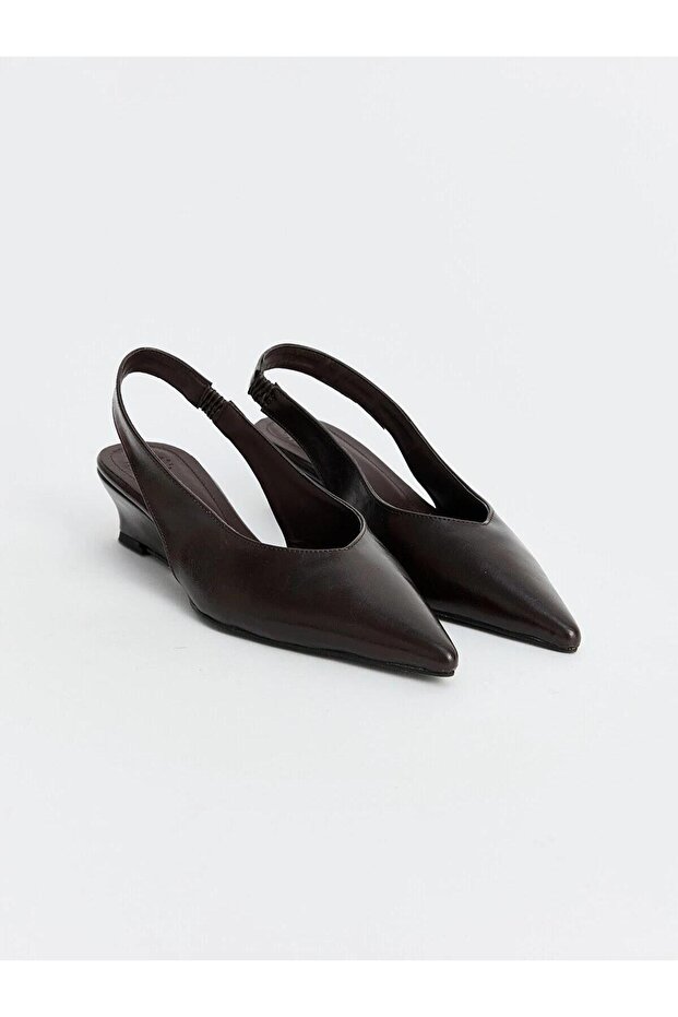 Pointed Toe Wedge Heeled Women's Shoes (W6)