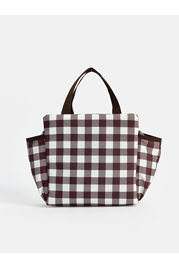 Nevavm Plaid Patterned Women's Thermal Bag with Difference