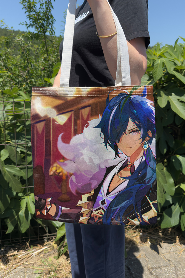 Kaeya Genshin Impact V4 Double-Sided Canvas Print Tote Bag Anime Bag
