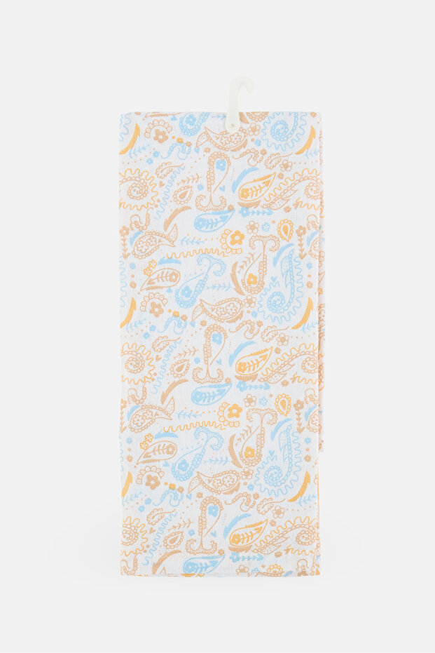2Pcs Allover Print Table Cloth, Multicolor