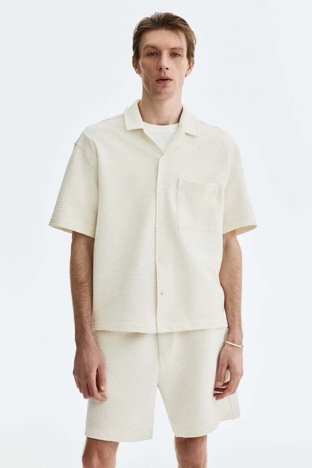 Relaxed Fit Waffled shorts