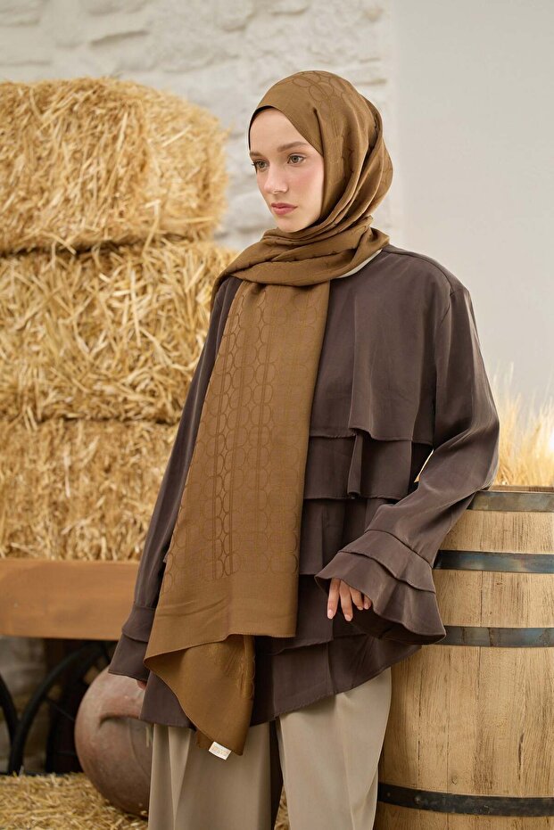 Na'I Pure D Pattern Shawl Mustard