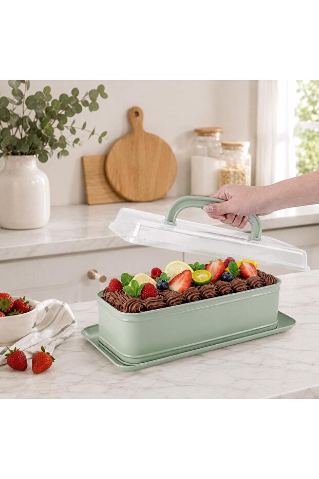 Sweetcase Plastic Covered Clamshell Carbon Steel Cake Mold 34X15.5X8.4 cm