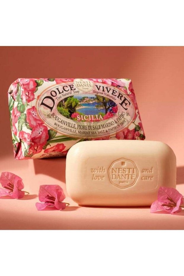 Dolce Vivere Sicilia 250 gm soap Luxury Italian Natural Soap Bar – Vegetable-Based Moisturizing Bath Soap with Fruity Fragrance – Premium Skincare & Gift Soap