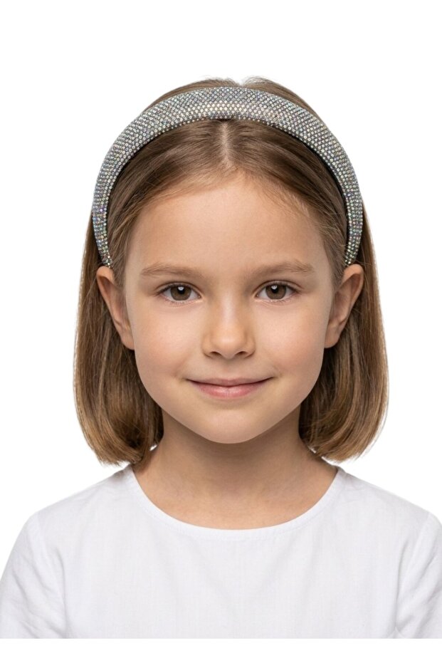 -Padded Rhinestone Headband - Multicolor