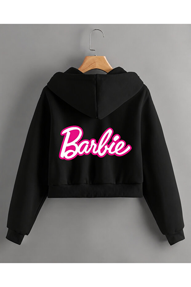 Girls' Hooded Barbie Printed Jacket