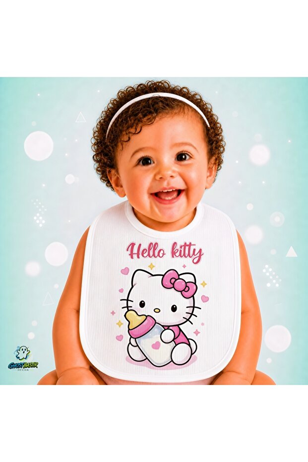 Hello Kitty Linen Baby Bib – Soft, Absorbent, Washable, Special Design P057
