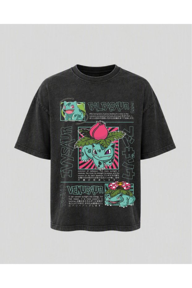 Pokemon Printed Black Relaxed Fit Unisex T-Shirt