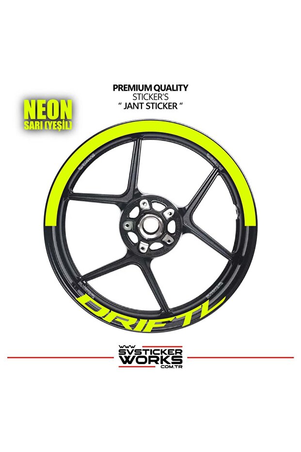 Mondial Dri̇ft L Wheel Rim Strip – Half Rim Covering & Dri̇ft L Lettering Sticker Set
