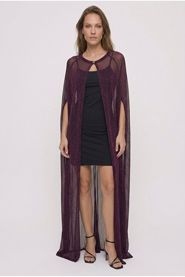 Silvery Thin Elegant Premium Knitwear Cape