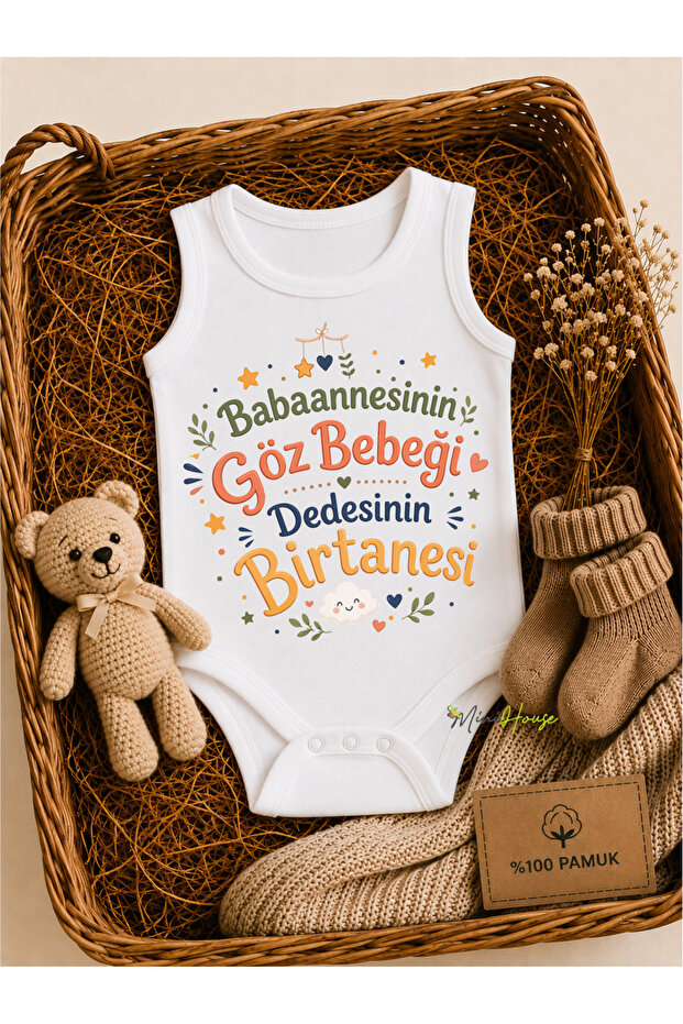 Babaanne Dede Gözbebaği Yazili Baby Bodysuit