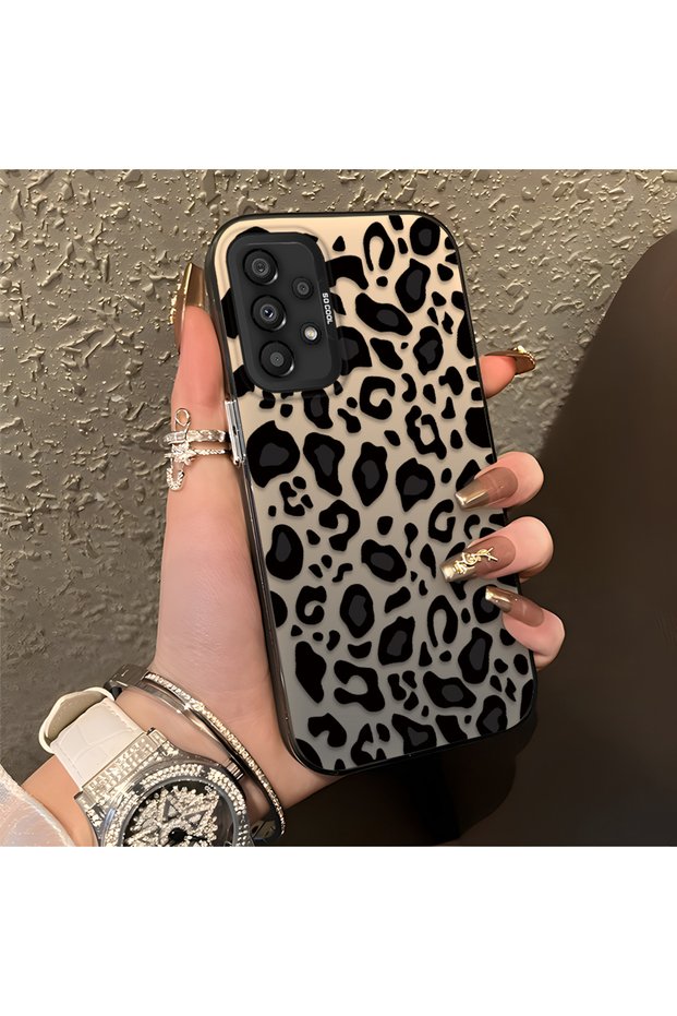 Samsung Galaxy A33 Compatible High Quality Black Leopard Phone Case, Shockproof