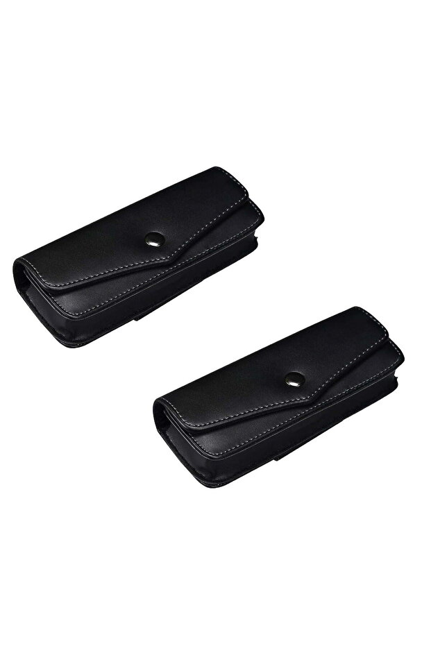 2-Piece Leather Eyeglass Case Set, Minimalist Eyeglass Case, Retro Eyeglass Pouch, Semi-Rigid Portable Sunglasses Holder, For Reading Glasses