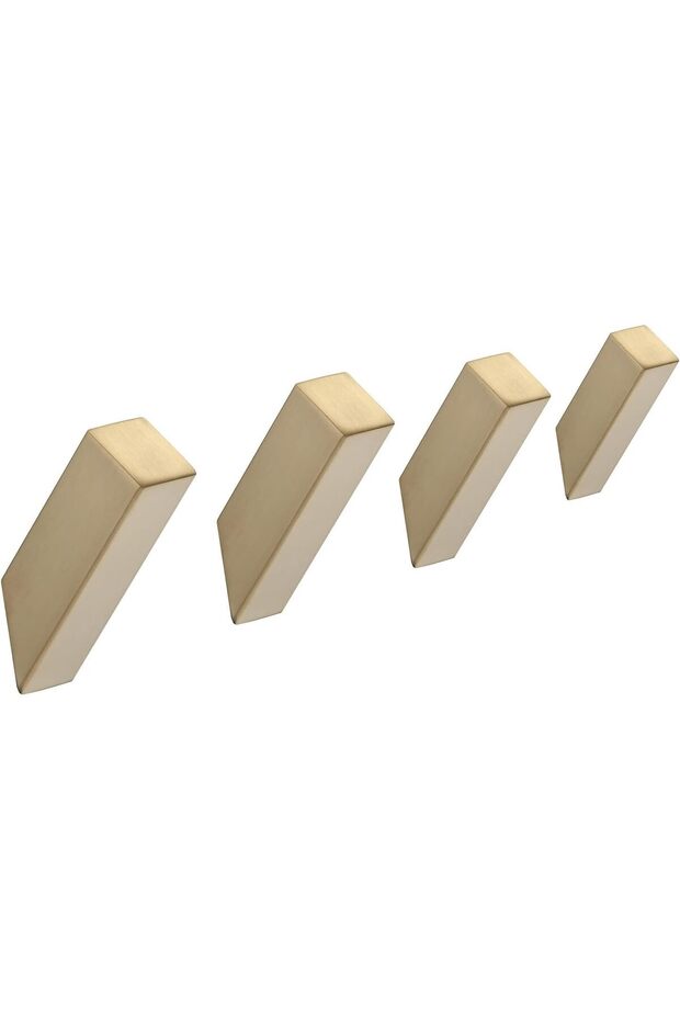 Heavy-duty bathroom towel hook set (4-pack), brushed gold