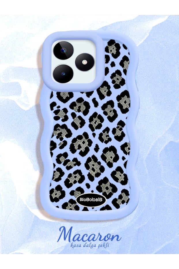Realme C51/C53 Compatible Wavy Frame Leopard Print High Quality Silicone Phone Case