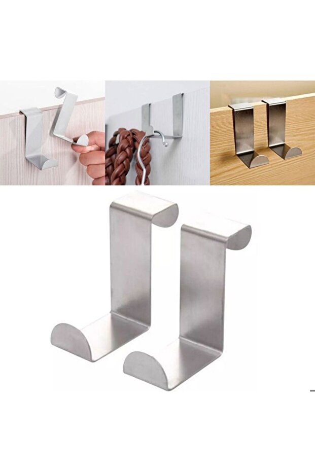 Two-piece door hook set: Multi-purpose hooks that can be used to hang coats and towels, and are also suitable for bathrooms and kitchens.