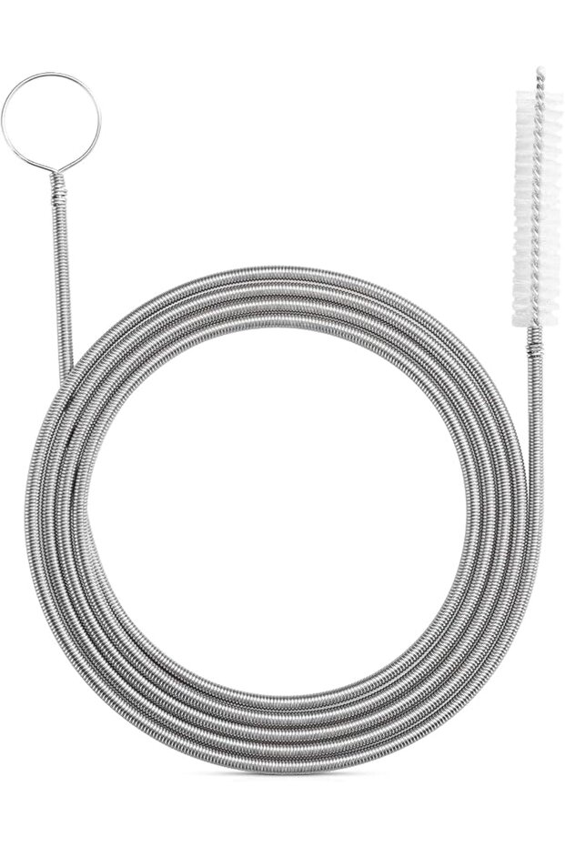 Powerful spring version, 61-inch stainless steel and nylon pipe cleaner