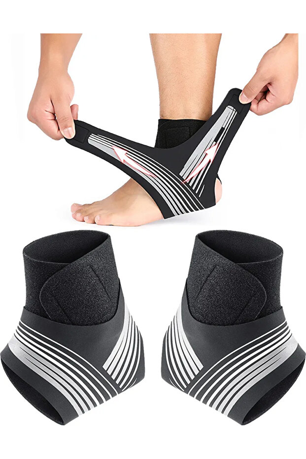 2-pack breathable compression ankle orthotics, unisex, with elastic sprain sleeves for protection during exercise.