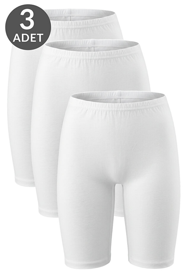 Women's 3-Pack Cotton Lycra Knee-Length Leggings 4247