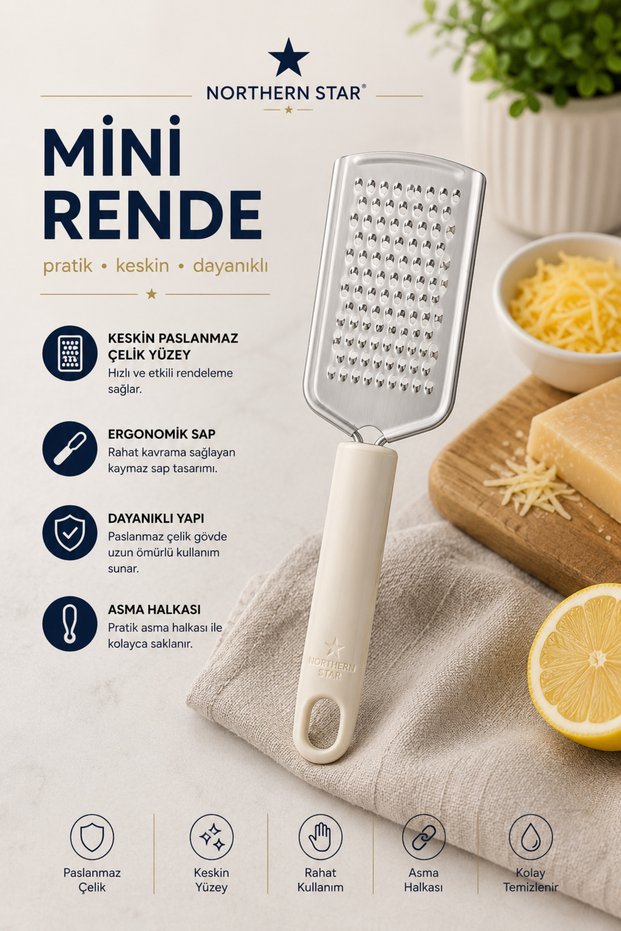 Paslanmaz Çelik Mini Rende