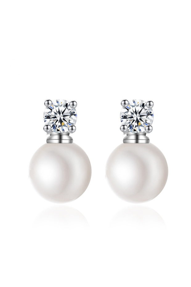 YBJ-ED-42 925 Sterling Silver Earrings Pearl Classic for Women Wedding Engagement Fine Jewelry Luxur
