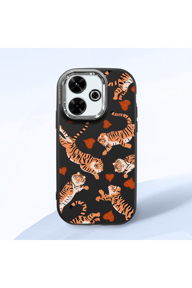Redmi 13/13X Compatible Black Silicone Case with Shock-Absorbing Camera Protections