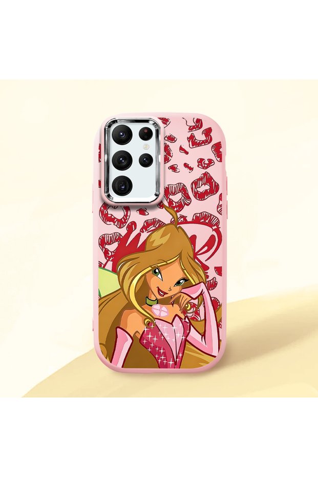 Pink Silicone Case with Shock-Absorbing Camera Protection Compatible with Samsung Galaxy S22 Ultra