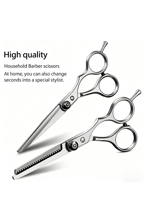 2 PCS Professional Hairdressing Scissors Barber Accessories Hair Thinning Cut Metal Scissors Tooth S