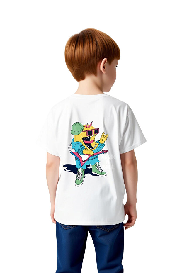 Rock and Roll Music Classic Printed Kids T-Shirt